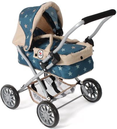 Bayer Chic 2000 – Kleine Poppenwagen Smarty – Stars Turquoise Beige