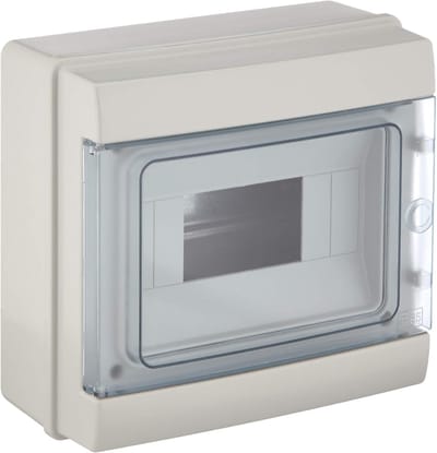 Verdeelbord 8 modules - Wandkast elektra - Stroomgroepen verdelen - Met metalen deur - 18x15x10 cm - Wit