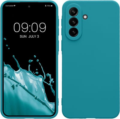 kwmobile telefoonhoesje geschikt voor Samsung Galaxy A37 5G - Hoesje voor smartphone - Precisie camera uitsnede - In mat petrol