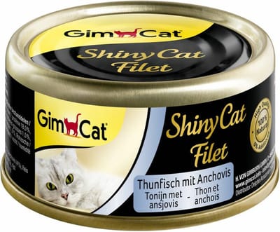 GimCat ShinyCat Filet Tonijn & Ansjovis - 24 x 70 gr - Voordeelverpakking
