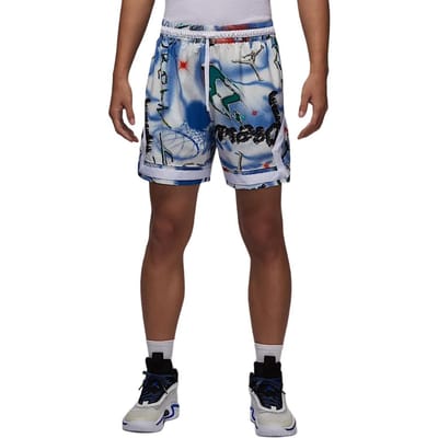 Jordan Sport Dri-FIT Diamond Fashion Comfortabel Zacht Huidvriendelijk Sneldrogend Casual Shorts Herenshorts Wit Zwart HF9942-100 M gray