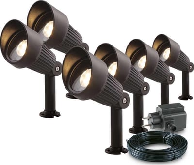6x LED grond spot - 12V - 3 watt - complete set