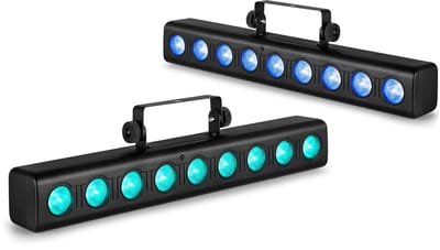 Set van 2 Fuzzix Orion Party Barren - Met 9x 6W RGBW LED’s - DMX - Inclusief afstandsbediening