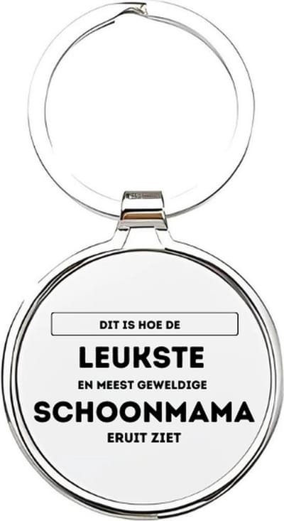 Akyol - dit is hoe de leukste en meest geweldige schoonmama eruitziet Sleutelhanger - Schoonmoeder - de leukste schoonmoeder - schoonmoeder sleutelhanger - mama sleutelhanger - sleutelhanger mam - familie sleutelhanger - moederdag - 4 x 7,5 CM