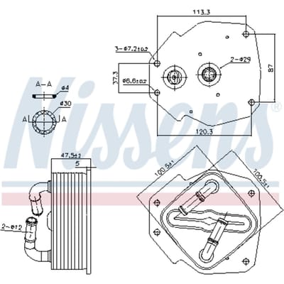 Olie radiator, motorolie NISSENS 91418