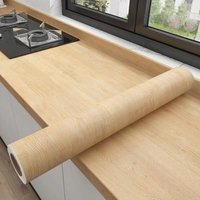 1 Rol PVC Oliebestendige Houtnerf Sticker Zelfklevende Behang Voor Keuken Aanrecht Meubels Kast Tafel Wandrenovatie 1mx40cm brown