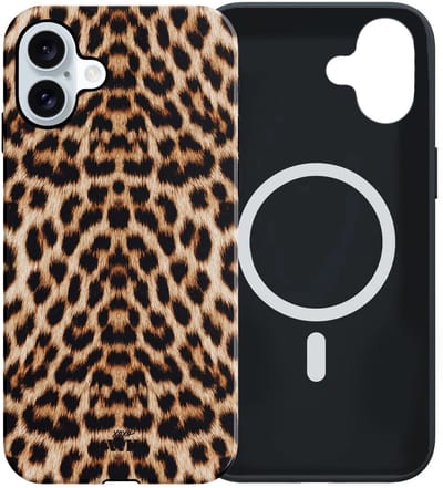 xoxo Wildhearts siliconen hoesje geschikt voor iPhone 17 MagSafe hoesje - Wild Thing - Double Layer - Magnetisch telefoonhoesje - Magneet case - Backcover met dubbele beschermlaag - Luipaard print - Tijger print - Dierenprint - Tijgerprint