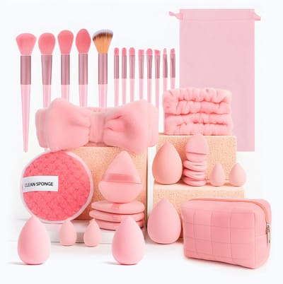 Make-Up Set - Make-Up Kwasten - Beautyblenders - Make-Up Accessoir Pakket - Beauty Blender - Make-Up Accessoires - Powder Puff Triangle - Christmas Gift for Women - Sinterklaas Gift - Cosmetics