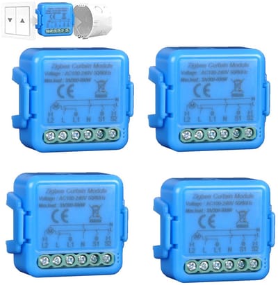 Rolluikschakelaar Zigbee - Slimme Gordijnschakelaar - Automatiseren Rolluiken - Spraakbesturing Compatibel - 38 x 38 x 18 mm - Wit