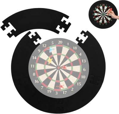 BRENZOOS- Dartbord Surround Ring - 5-Piece Bescherming - Geluidsabsorberend - Waterdicht - Geschikt voor Ø 45 cm Dartbord - Eenvoudig te monteren - Dartboard Bescherming