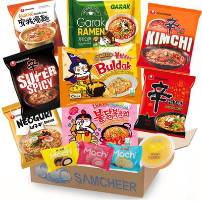 Mix Koreaanse Noedels Box - Diverse Asian Noodels / Koreaanse Noodles - van o.a.: Nongshim, Samyang, Buldak, Ottogi, Paldo
