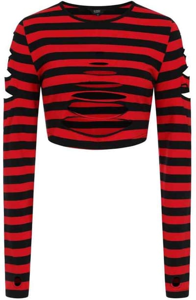 Banned - CHANTREA Crop top - 2XL - Rood