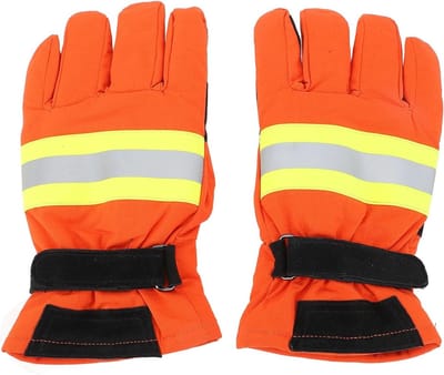 Hittebestendige en Vlamwerende Brandweerhandschoenen met Reflecterende Strips, Antislip en Waterdicht voor Veiligheid en Bescherming