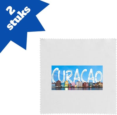 Akyol - curacao brillendoekjes - Wereld - vakantieliefhebber - antillen - handelskade - 17,8 bij 17,8 cm - 2 stuks