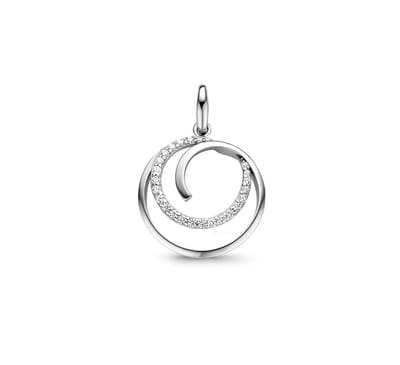 Zilver Gerhodineerde Hanger zirkonia 1333775