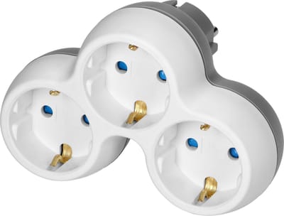 Orno Doorvoerstekker - 3 stopcontacten - Splitter met max 3680 Watt - Wit