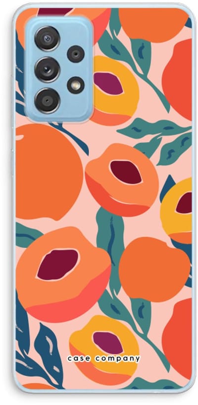 Case Company® - Hoesje geschikt voor Samsung Galaxy A73 hoesje - Perzik - Soft Cover Telefoonhoesje - Bescherming aan alle Kanten en Schermrand