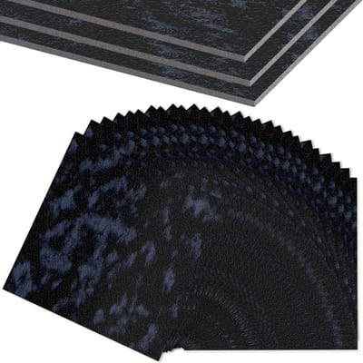 ACXIN PVC Vinyl Vloertegels Zelfklevend vierkant - 27 Stuks - 2,51 m² - Keuken / Woonkamer / Balkon - Zwart