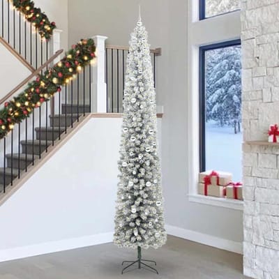 vidaXL Kunstkerstboom Groen 300 cm PVC en Staal en Kunststof