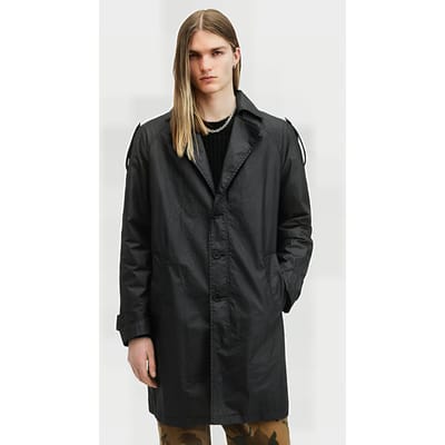 AllSaints Allman Mac Black Größe: XXL | Einreihige Mäntel Outlet | Herren | Schwarz
