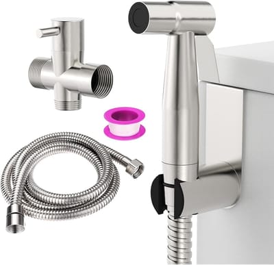 Handbediende bidetsproeier voor toilet, roestvrijstalen sproeier met slang, ideaal voor vrouwen en huisdieren, eenvoudig te installeren en te gebruiken