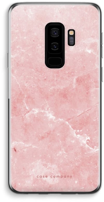 Case Company® - Hoesje geschikt voor Samsung Galaxy S9 Plus hoesje - Roze marmer - Soft Cover Telefoonhoesje - Bescherming aan alle Kanten en Schermrand