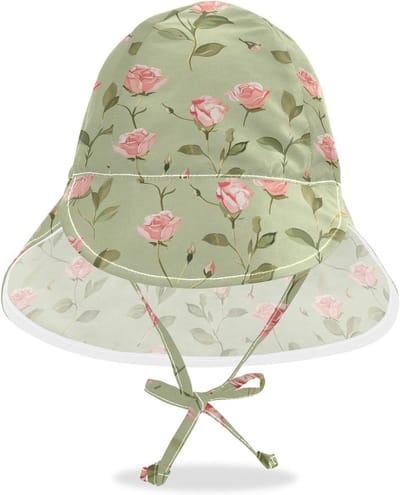 Baby Zonnehoed - Kinder Hoed - Bescherming tegen zon - UV 50+ bescherming - 48-569 cm hoofdomtrek - Roze