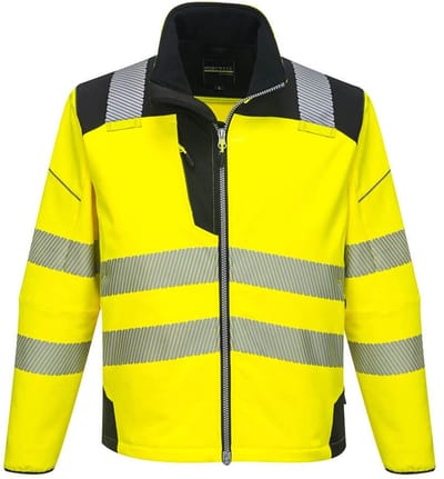 Portwest PW3 Hi-Vis Softshell Jack T402 - Geel/Zwart - L