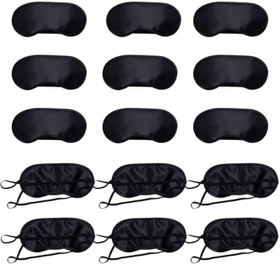 Dailygoods- Slaapmasker 30 Stuks - Zachte Blinddoek - Oogmasker - Zijdeachtige Oogbedekking - Neuskussen - Verstelbare Elastieken
