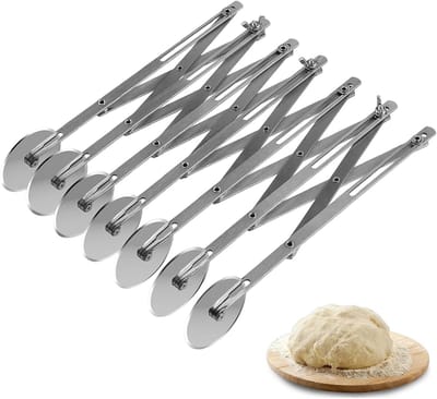 Verstelbare deegsnijder met 7 snelheden, robuust en duurzaam, ideaal voor pizza, pannenkoeken en deegbewerking