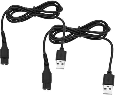 Dailygoody - Raamstofzuiger Oplaadkabels - USB Oplaadkabel - 2 Stuks - Zwart - Compatibel met Karcher - Ideaal voor Vensterreiniging - 1 meter
