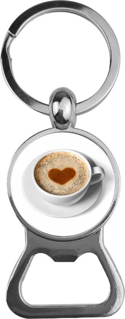 Bieropener Glas - Koffie Hart