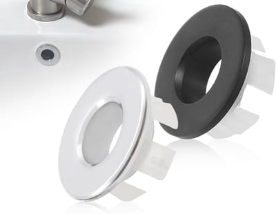 2 Stuks Ronde Verfijnde Koper Afvoer Ring voor Wastafel, Geschikt voor 22-24mm Diameter, Duurzaam en Stijlvol Ontwerp