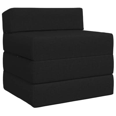vidaXL - Vouwbare - Sofa - Bed - Zwart - 200 - x - 70 - x - 15 - cm - Stof