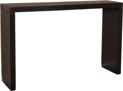 Bijzettafel 120cm duurzaam mangohout Randy zwart industrieel side table