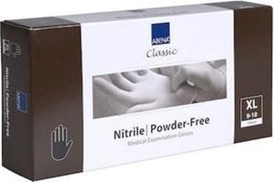 Abena Wegwerp Handschoenen Nitril - Ongepoederd - Zwart - Maat XL - 100 stuks