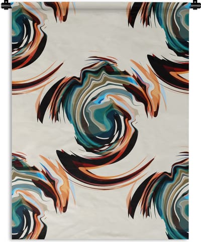 Wandkleed - Wanddoek - Patronen - Abstract - Verf - 90x120 cm - Wandtapijt