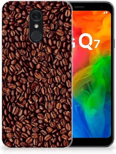LG Q7 Siliconen Case Koffiebonen