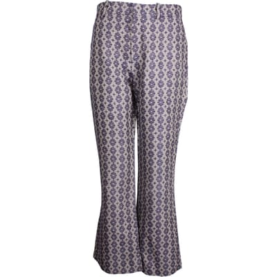 Gucci broek met wijde pijpen en print in veelkleurig linnen