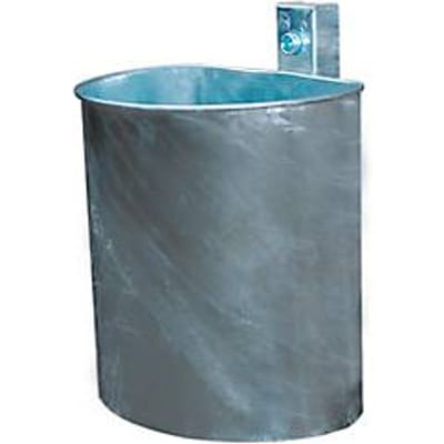 Wandafvalbak, 20 liter, Ø 330/230 x H 340 mm, niet-geperforeerd, gegalvaniseerd