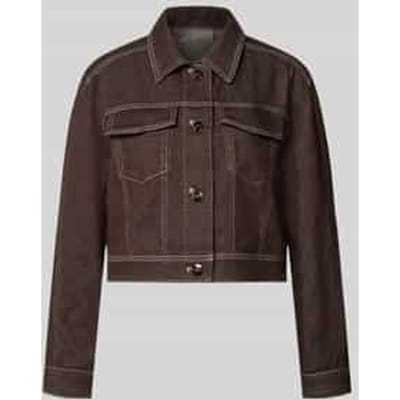jeansjack met borstzakken en knoopsluiting