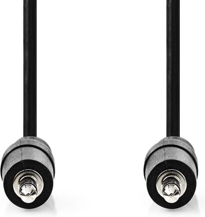 Nedis Stereo-Audiokabel - 3,5 mm Male - 3,5 mm Male - Vernikkeld - 10.0 m - Rond - Zwart - Label