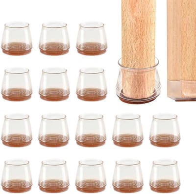 Siliconen Stoelpootdoppen - 16 Stuks Viltdoppen voor Vloerbescherming (Diameter 14-25 mm)