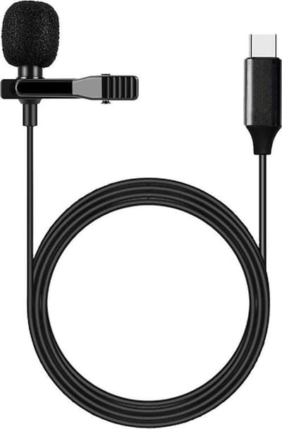 DrPhone PX2 Basic Lavalier USB-C Microfoon Zonder DAC – Compacte Clip-On Microfoon voor Heldere Stemopnames