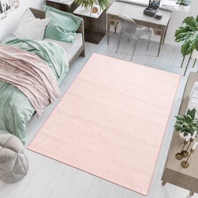 Tapiso Florida Vloerkleed Roze Laagpolig Modern Woonkamer Tapijt Maat- 80x150