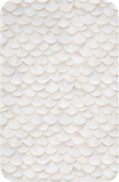 WC mat 40x60 cm - Antislip - Schubben - Wit - Elegant - Toiletmat - Vloermat - Douchemat - Toilet tapijt - Toiletmatten