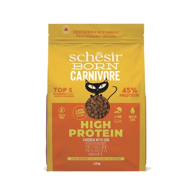 1,25kg Schesir Born Carnivore High Protein Kip met Ei droogvoer voor katten