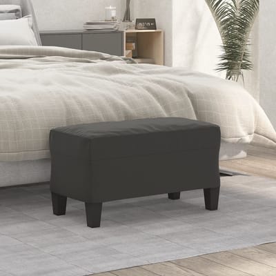vidaXL - Bankje - 70x35x41 - cm - microvezelstof - donkergrijs