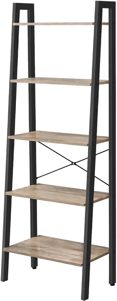 VASAGLE - Boekenkast - 5 Lagen - Metalen Frame - Voor Woonkamer Kantoor Keuken
