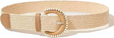 Elastische Riem - Gevlochten Riem Boho - Jurk Versieren - Grote Vintage Gesp - Breed - Niet gespecificeerd
